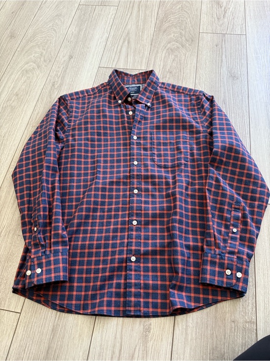 Charles Tyrwhitt Other - Charles Tyrwhitt button-down navy and orange plaid pattern large